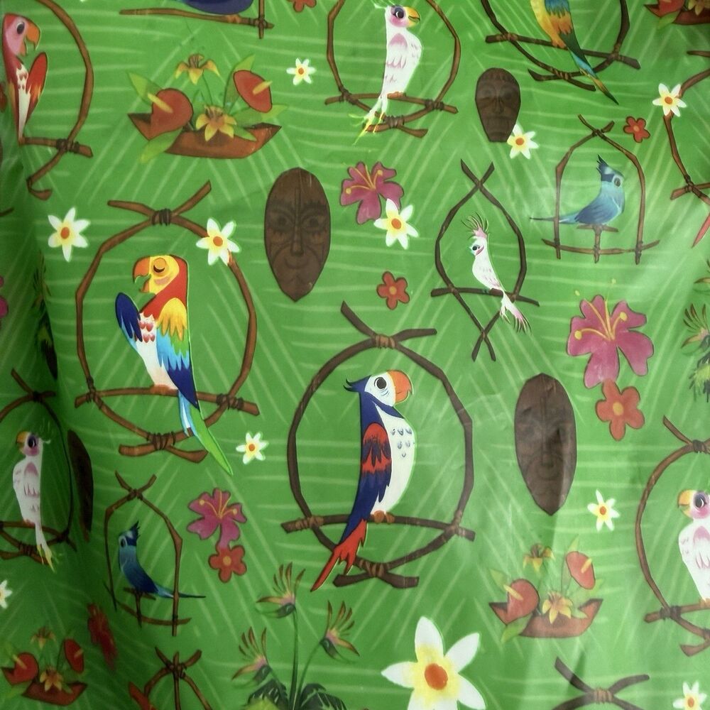 Disney Parks Enchanted Tiki Room Bird Hooded Rain Coat Jacket Women's LARGE - Picture 7 of 10